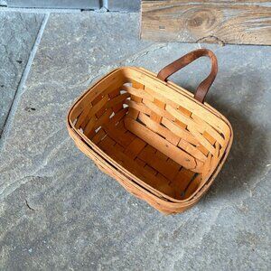 Small Longaberger Basket with leather handle